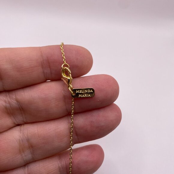 Melinda Maria Blue Opalescent Diamondette Pendant Necklace - Unique 18.5" #400 - Picture 6 of 6